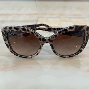 Dolce & Gabbana Cat Eye Leopard Sunglasses